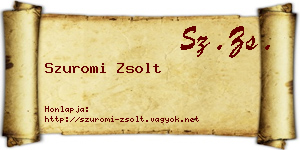 Szuromi Zsolt névjegykártya